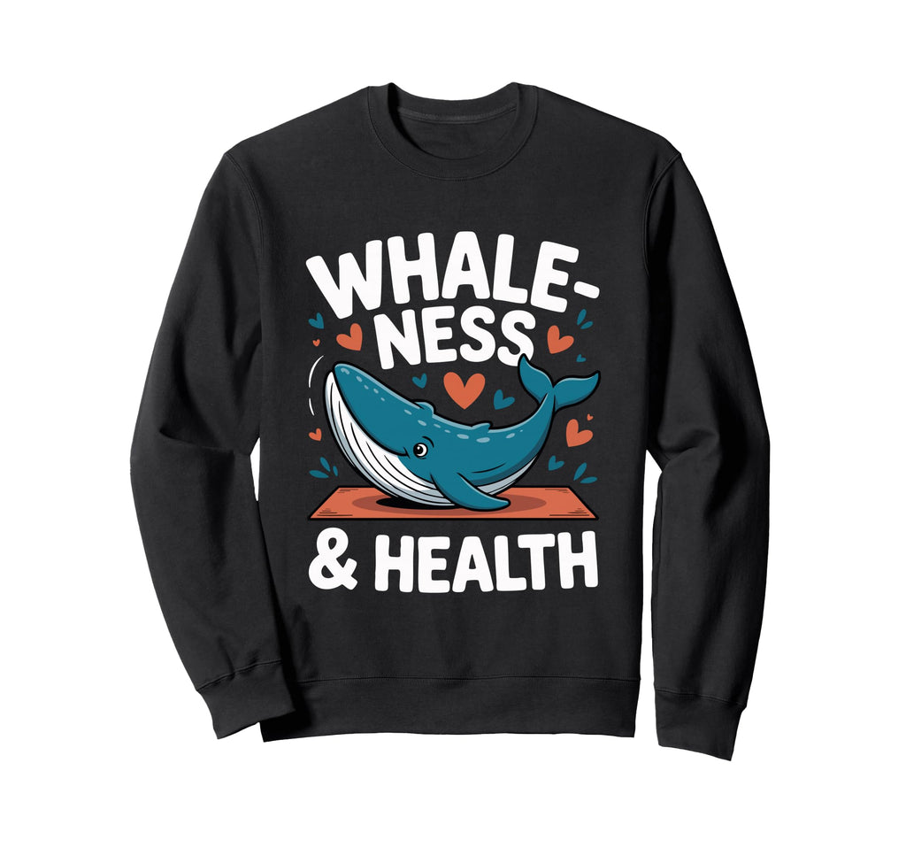 Whaleness And Health Whale Yoga Sweatshirt - Streetwear Style Unisex - T-Shirt, Sweatshirt, Hoodie