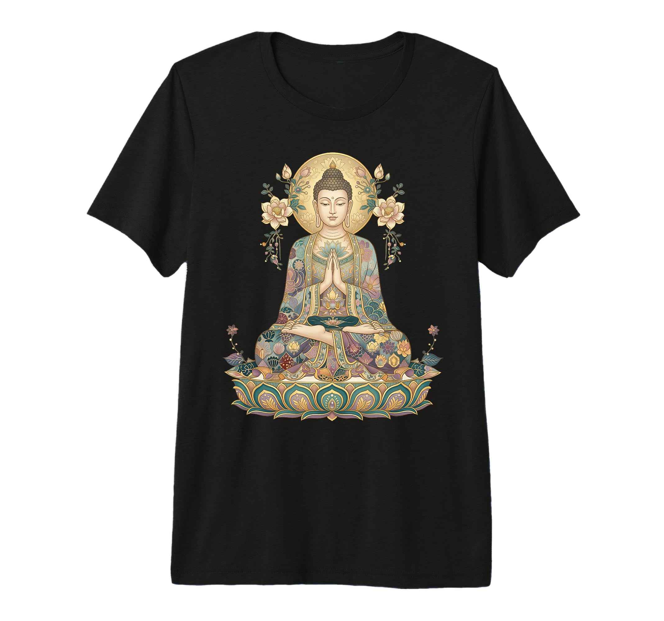 Buddha Statue Yoga Buddhism Zen Meditation T-Shirt - Trendy Graphic Unisex - T-Shirt, Sweatshirt, Hoodie