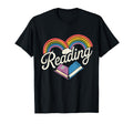 I Love Reading Heart Rainbow Book Lover T-Shirt - Aesthetic Graphic Unisex - T-Shirt, Sweatshirt, Hoodie