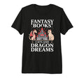 Fantasy Book Cats And Dragon Dreams T-Shirt - Novelty Apparel for Adults - T-Shirt, Sweatshirt, Hoodie