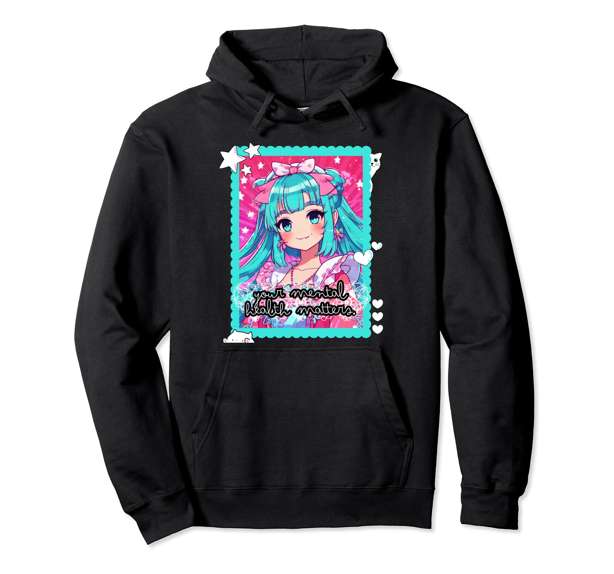 Kawaii Darkness Empowered Soul Anime Hoodie - Aesthetic Graphic Unisex - T-Shirt, Sweatshirt, Hoodie