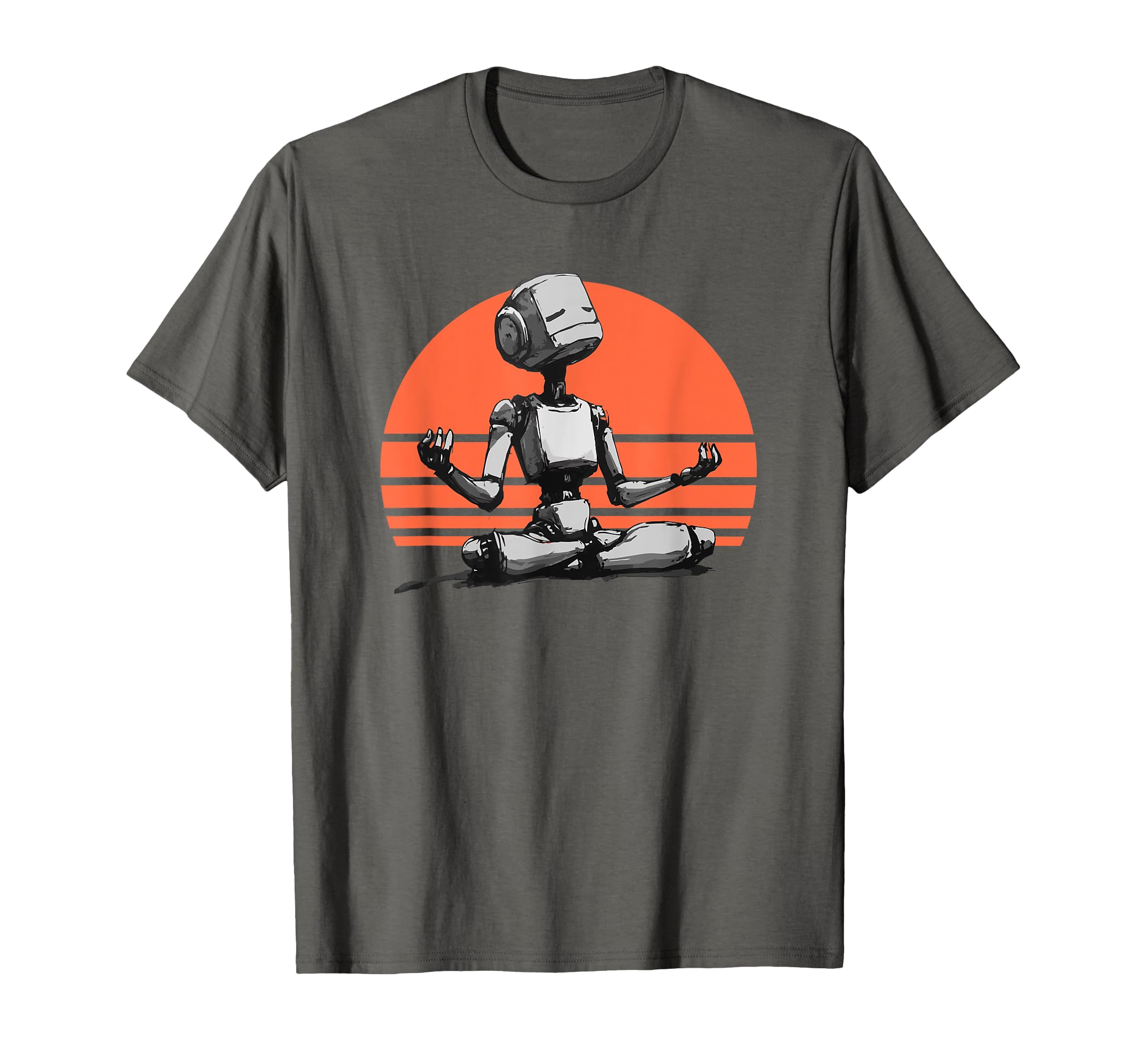 Meditation Robot Mindfulness Yoga T-Shirt - Fun Novelty Design for Adults - T-Shirt, Sweatshirt, Hoodie