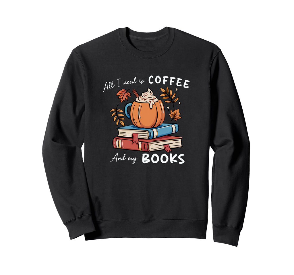 Cozy Autumn Pumpkin Coffee And Sweatshirt - Fun Novelty Design for Adults - T-Shirt, Sweatshirt, Hoodie