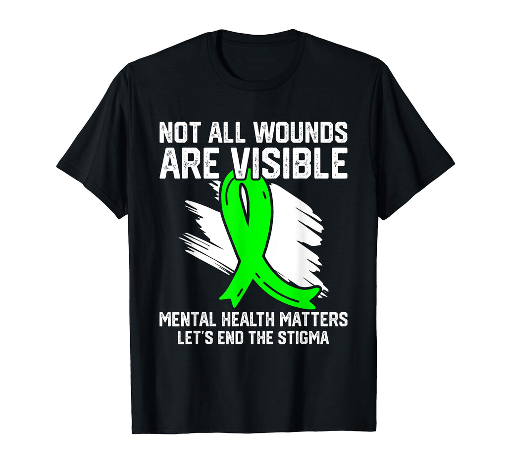Not All Wounds Are Visible Mental T-Shirt - Custom Art Print Men Women - T-Shirt, Sweatshirt, Hoodie
