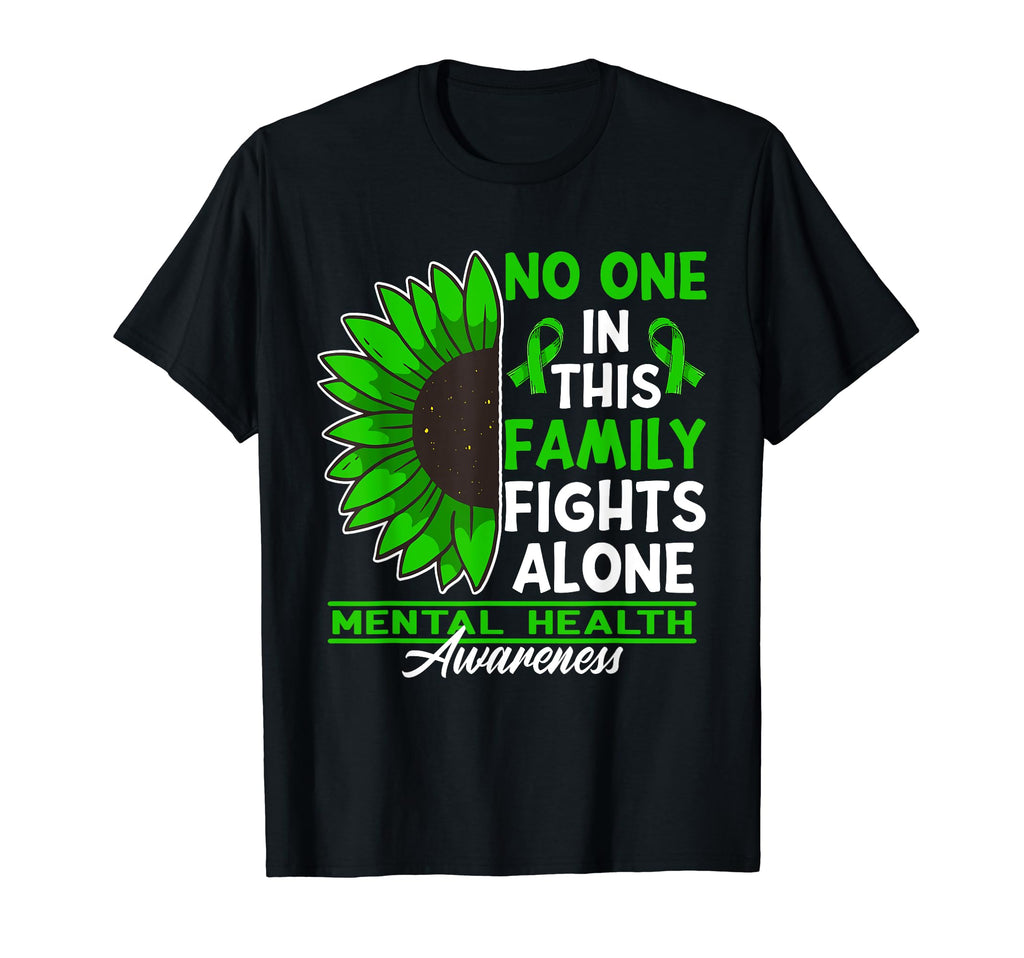 No One This Family Fights Alone I T-Shirt - Custom Art Print Men Women - T-Shirt, Sweatshirt, Hoodie