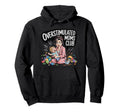 Overstimulated Moms Club Funny Tired Hoodie - Minimalist Print for Adults - T-Shirt, Sweatshirt, Hoodie