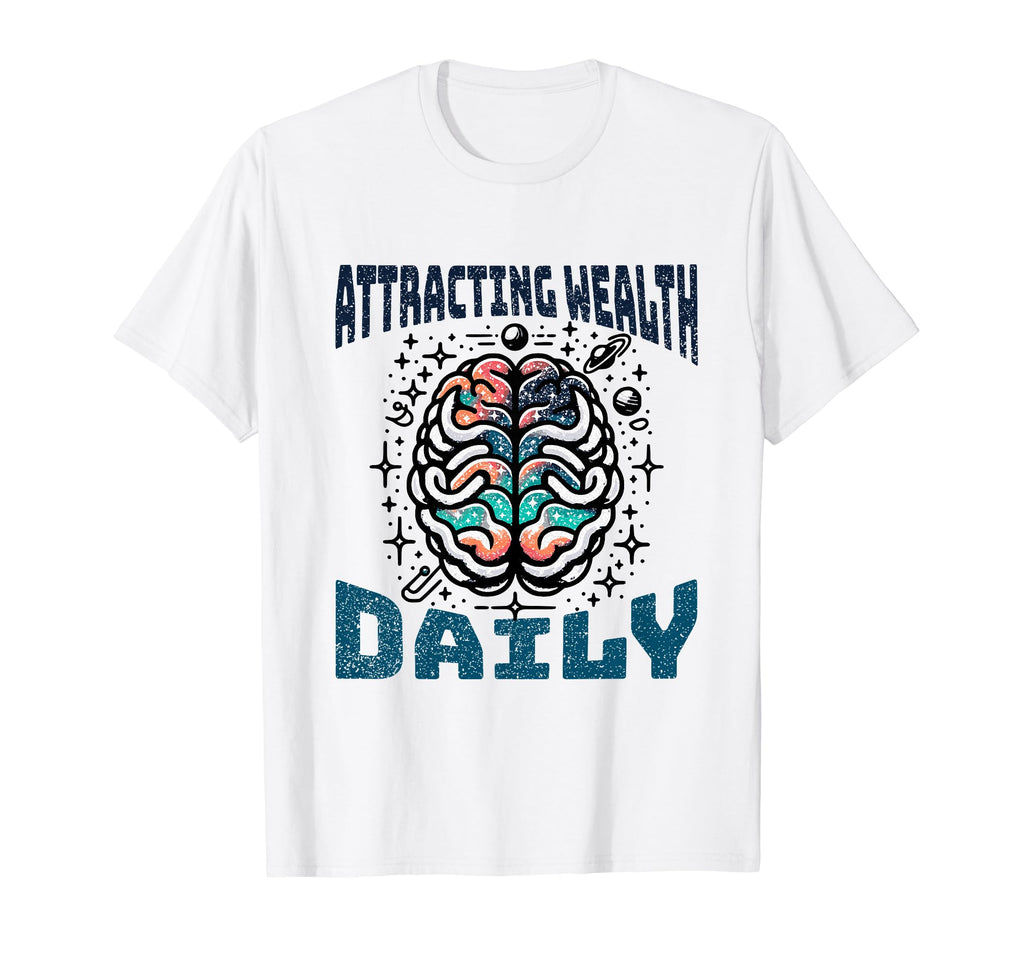 Attracting Wealth Daily Cosmic Brain Art T-Shirt - Novelty Apparel Unisex - T-Shirt, Sweatshirt, Hoodie