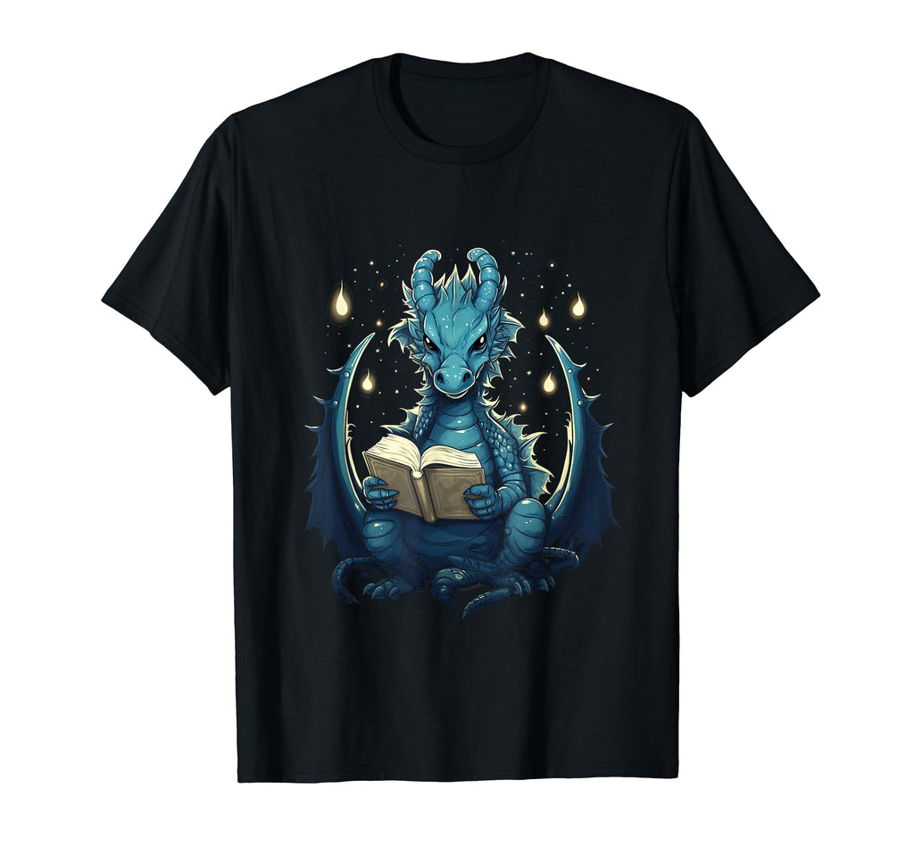 Book Dragon Reading Books Bookworm T-Shirt - Trendy Graphic for Adults - T-Shirt, Sweatshirt, Hoodie