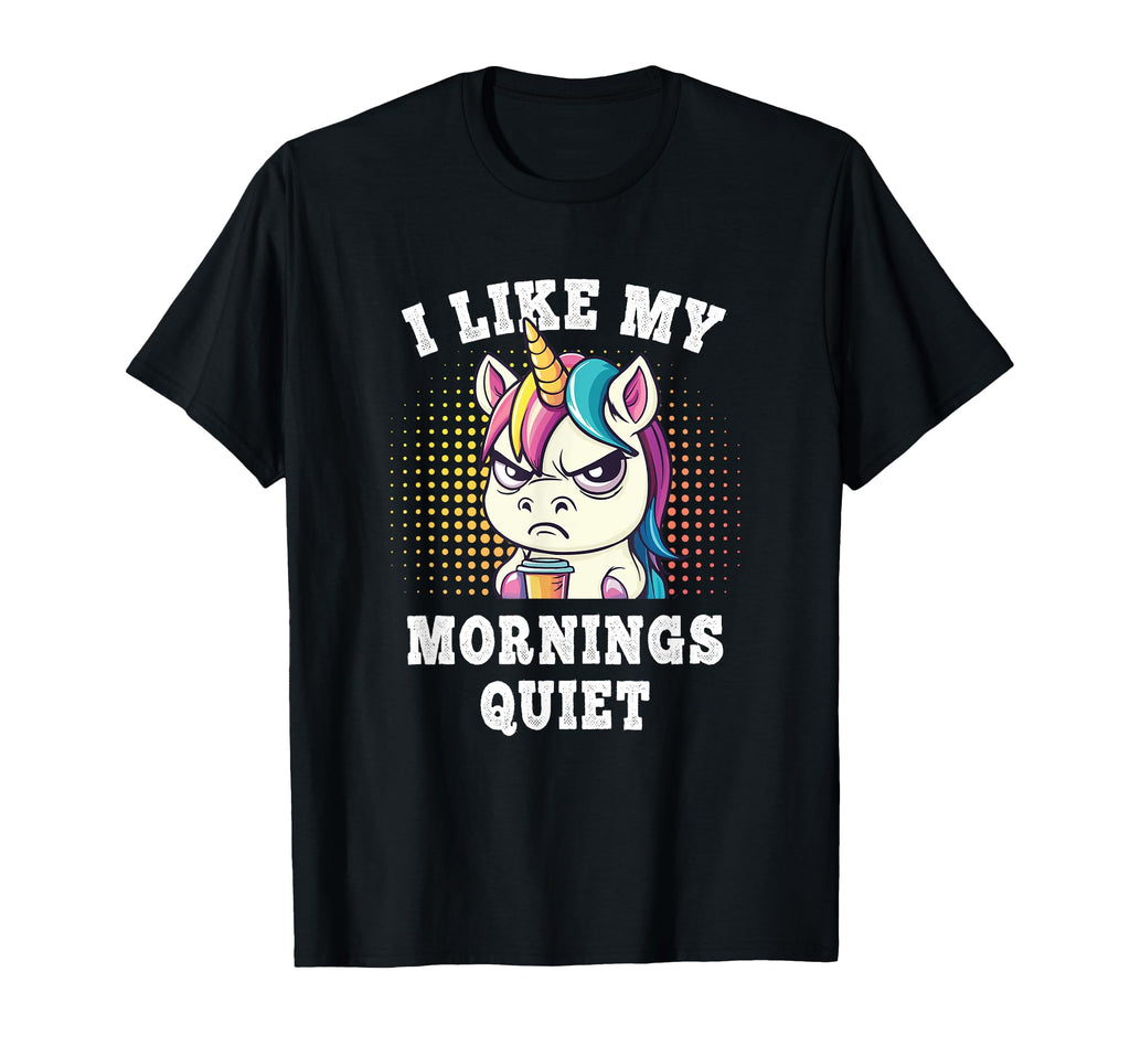 Coffee And Rainbows Keep Me Going Unicorn T-Shirt - Custom Art Print Unisex - T-Shirt, Sweatshirt, Hoodie