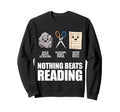Nothing Beats Reading Rock Paper Sweatshirt - Aesthetic Graphic for Adults - T-Shirt, Sweatshirt, Hoodie