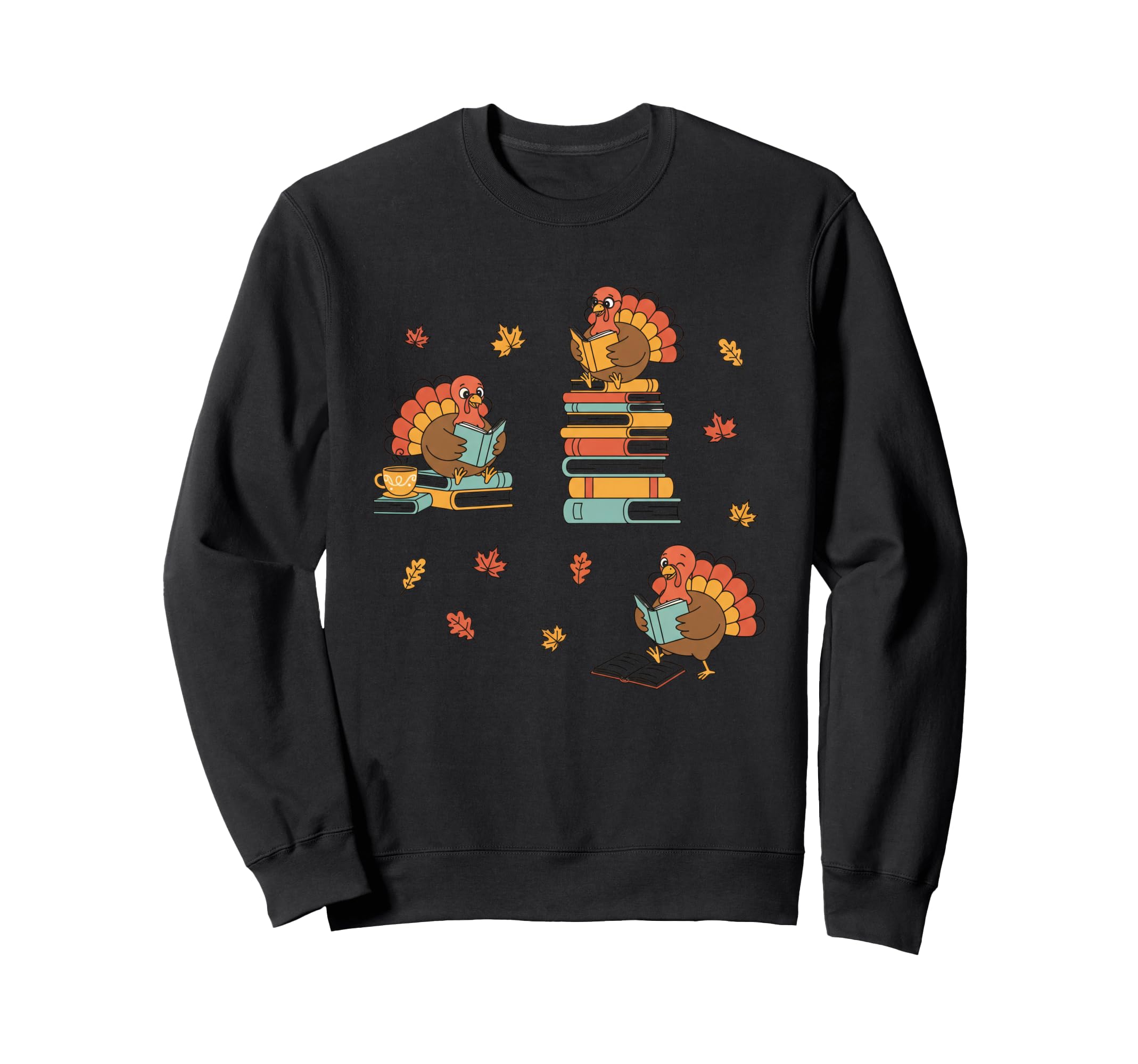 Thanksgiving Reading Turkey Book Sweatshirt - Novelty Apparel for Adults - T-Shirt, Sweatshirt, Hoodie