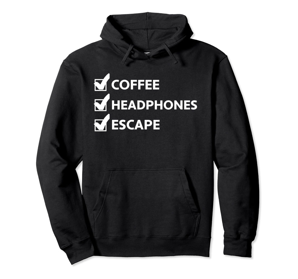Funny Coffee Audiobook Lovers Stay Home Hoodie - Minimalist Print Unisex - T-Shirt, Sweatshirt, Hoodie