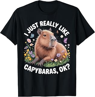 Funny Capybara Art for Men Women Kids Capybara Lover T-Shirt Unisex T-shirt, Sweatshirt, Hoodie, Long Sleeve Tee - T-Shirt, Sweatshirt, Hoodie