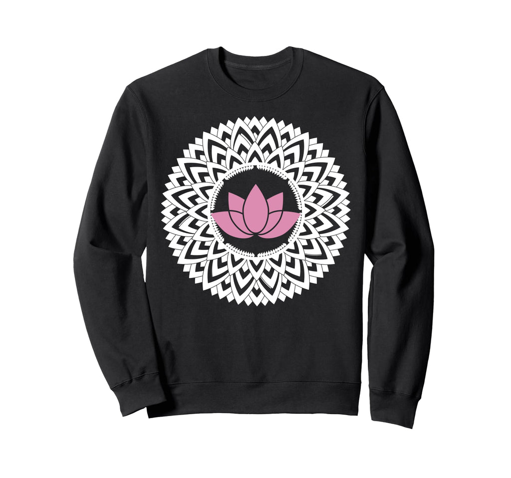 Lotus Flower Mandala Spiritual Sweatshirt - Fun Novelty Design for Adults - T-Shirt, Sweatshirt, Hoodie