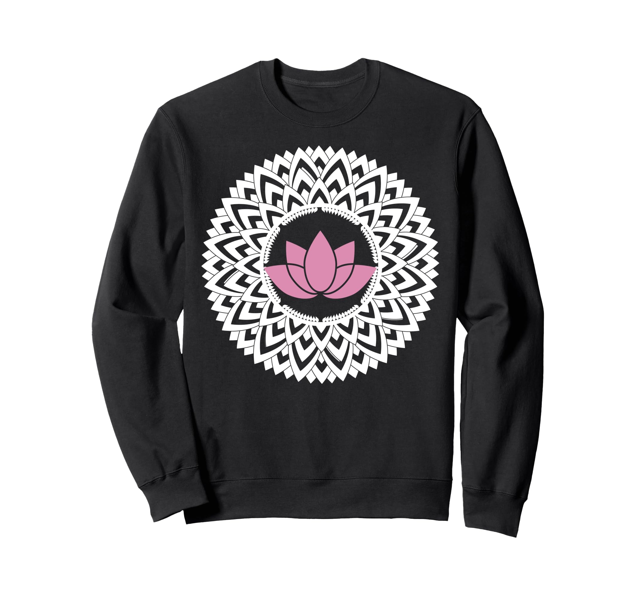 Lotus Flower Mandala Spiritual Sweatshirt - Fun Novelty Design for Adults - T-Shirt, Sweatshirt, Hoodie