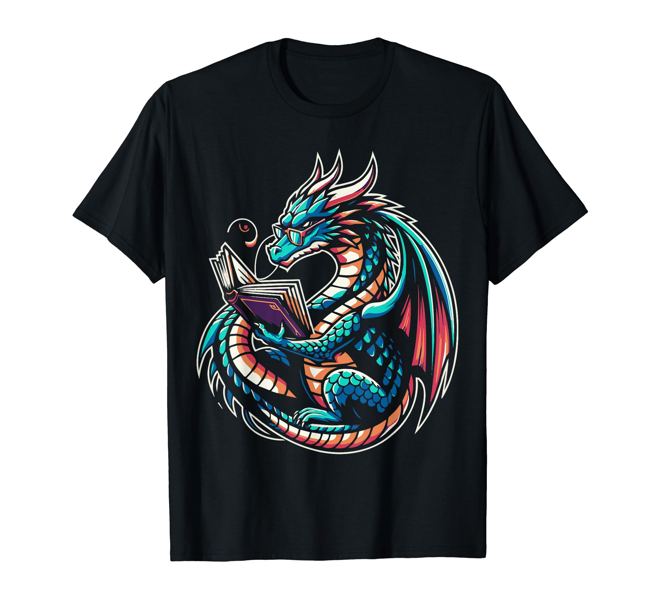 Dragon Reading Book Dragon Enthusiast T-Shirt - Trendy Graphic Men Women - T-Shirt, Sweatshirt, Hoodie