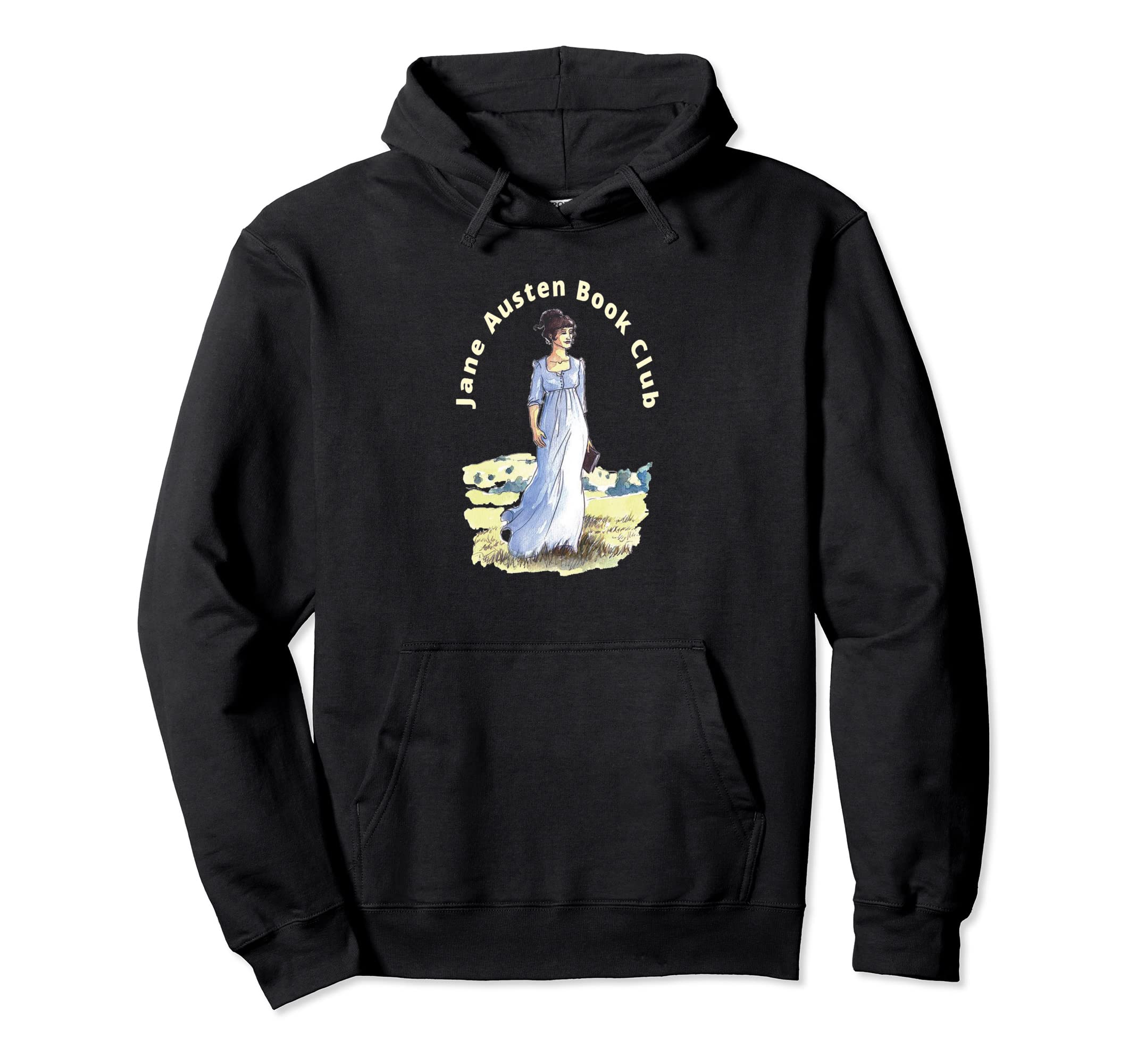 Jane Austen Book Club Old Portrait Hoodie - Casual Everyday Wear Unisex - T-Shirt, Sweatshirt, Hoodie