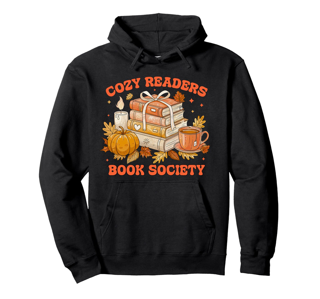 Fall Bibliophile Cozy Readers Book Hoodie - Aesthetic Graphic for Adults - T-Shirt, Sweatshirt, Hoodie
