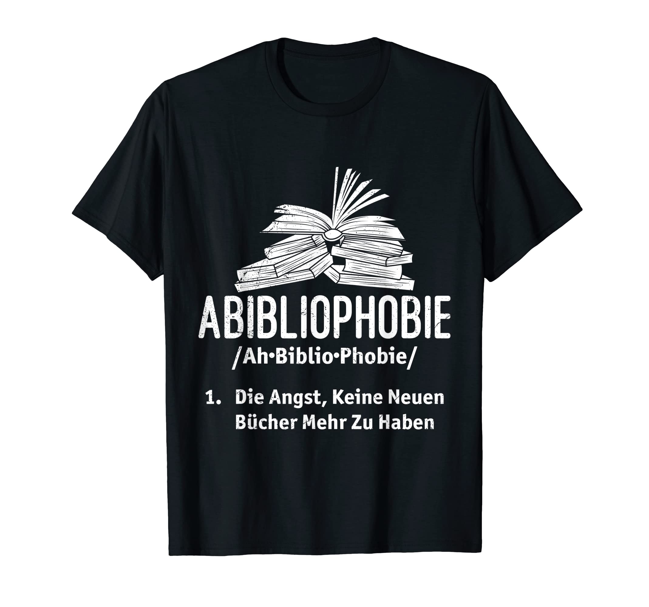 Abibliophobia Book Lover Book Reader T-Shirt - Minimalist Print for Adults - T-Shirt, Sweatshirt, Hoodie