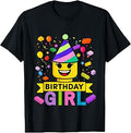Building Bricks Girl Birthday Party Hat Master Builder Block T-Shirt Unisex T-shirt, Sweatshirt, Hoodie, Long Sleeve Tee - T-Shirt, Sweatshirt, Hoodie