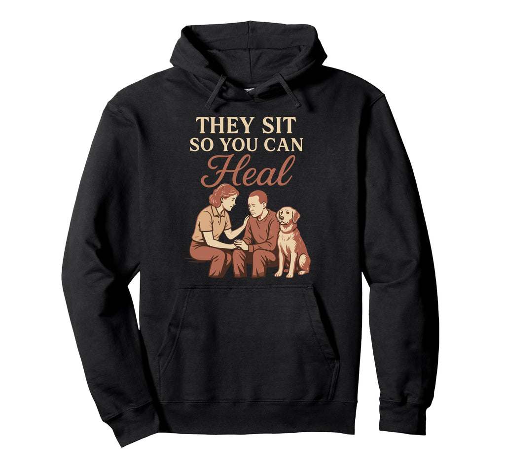 Therapy Dog Emotional Support Hoodie - Fun Novelty Design for Adults - T-Shirt, Sweatshirt, Hoodie