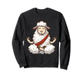 Meditation Sheep Yoga Pose Relaxing Sweatshirt - Unique Graphic Men Women - T-Shirt, Sweatshirt, Hoodie