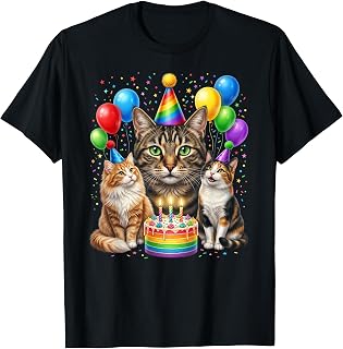 Cat Birthday T-Shirt Unisex T-shirt, Sweatshirt, Hoodie, Long Sleeve Tee - T-Shirt, Sweatshirt, Hoodie