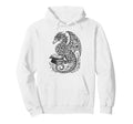 Floral Dragon Reading Books Bookworm Hoodie - Minimalist Print for Adults - T-Shirt, Sweatshirt, Hoodie