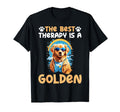 Best Therapy Is Golden Retriever T-Shirt - Aesthetic Graphic for Adults - T-Shirt, Sweatshirt, Hoodie