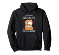 Easily Distracted Cats And Books Reading Hoodie - Aesthetic Graphic Unisex - T-Shirt, Sweatshirt, Hoodie