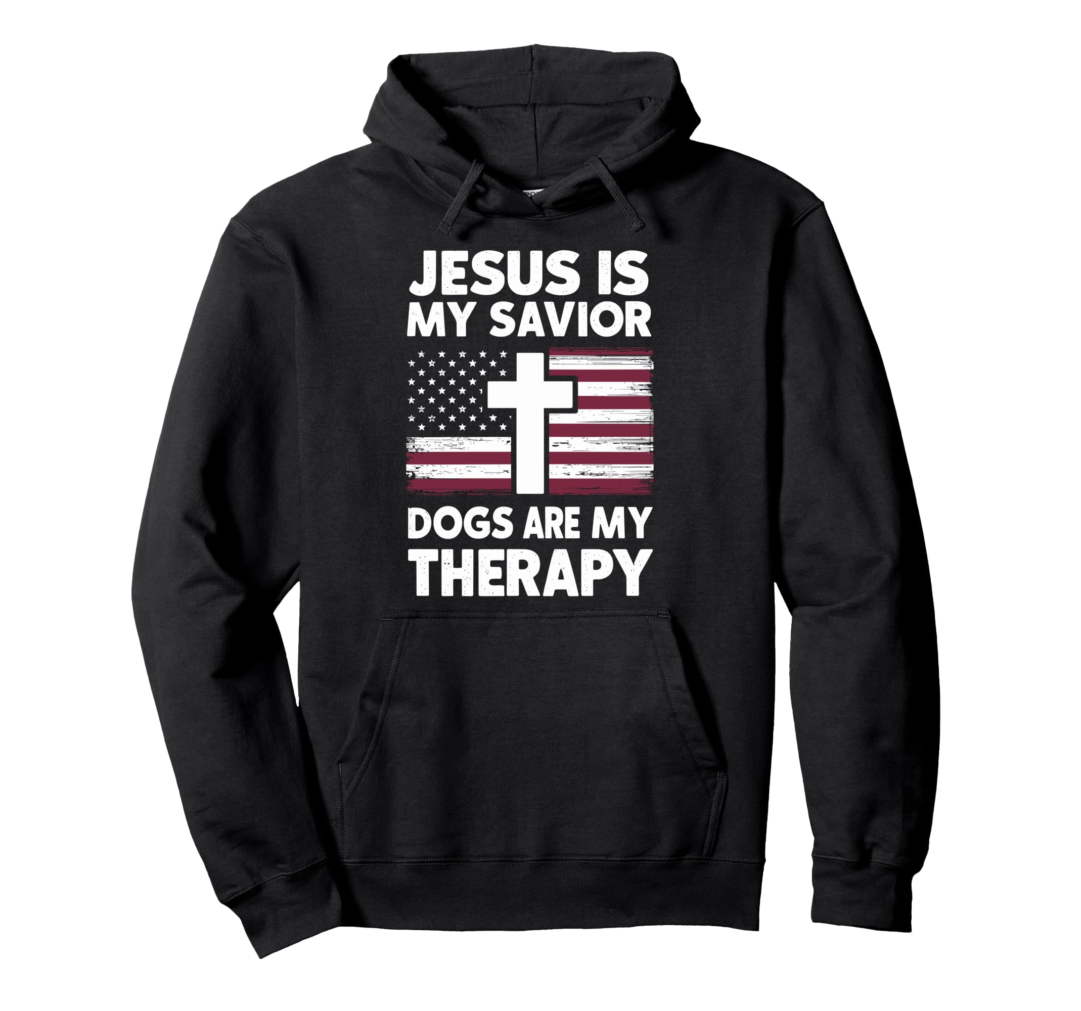 Jesus Is My Savior Dogs Are My Therapy Hoodie - Streetwear Style Men Women - T-Shirt, Sweatshirt, Hoodie