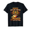 Coffee Gets Me Started Jesus Keeps Me T-Shirt - Fun Novelty Design Unisex - T-Shirt, Sweatshirt, Hoodie