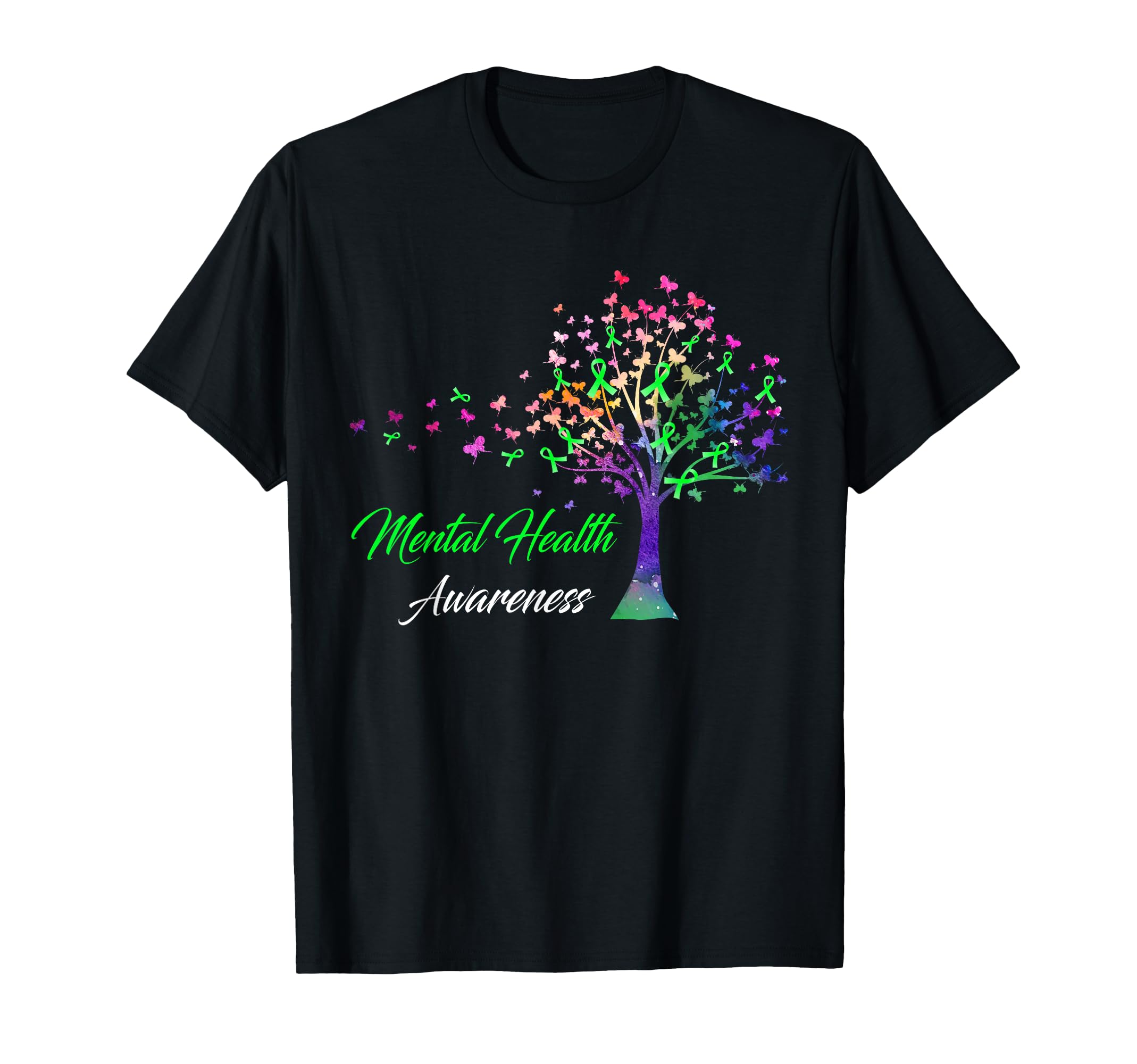 Tree Ribbon Mental Health Awareness T-Shirt - Aesthetic Graphic for Adults - T-Shirt, Sweatshirt, Hoodie