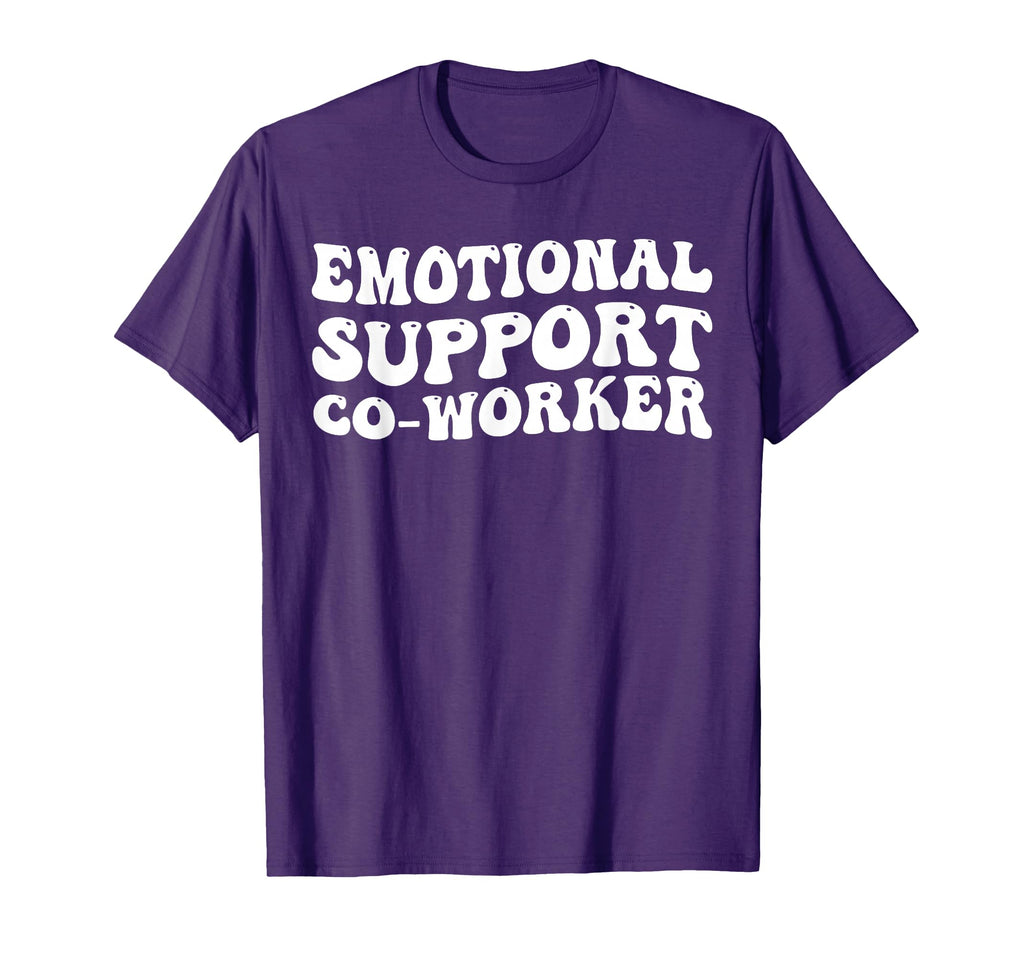 Emotional Support Coworker Groovy T-Shirt - Novelty Apparel for Adults - T-Shirt, Sweatshirt, Hoodie