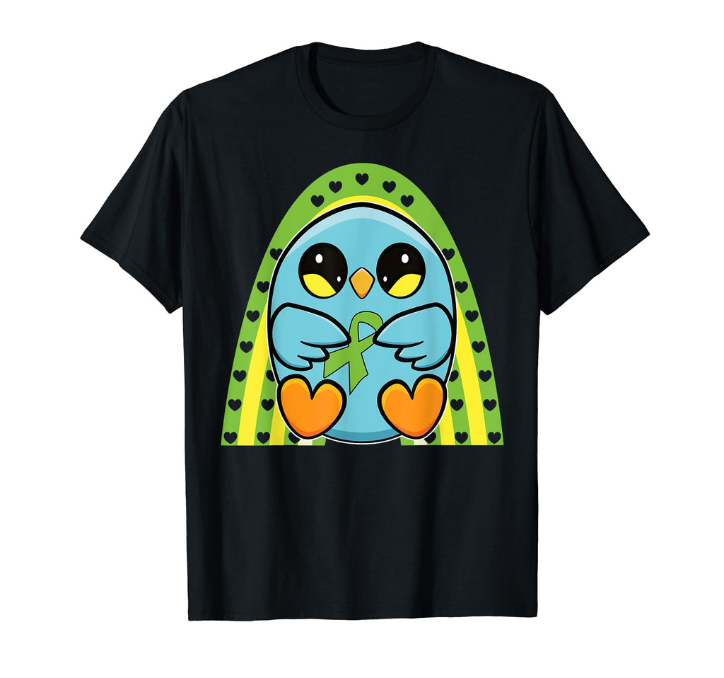 Blue Parakeet Ribbon Mental Health T-Shirt - Graphic Print Men Women - T-Shirt, Sweatshirt, Hoodie