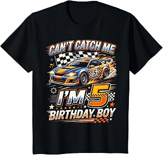 Kids Race Car Racing 5th Birthday 5 Years Old Cars Five Bday Boys T-Shirt Unisex T-shirt, Sweatshirt, Hoodie, Long Sleeve Tee - T-Shirt, Sweatshirt, Hoodie