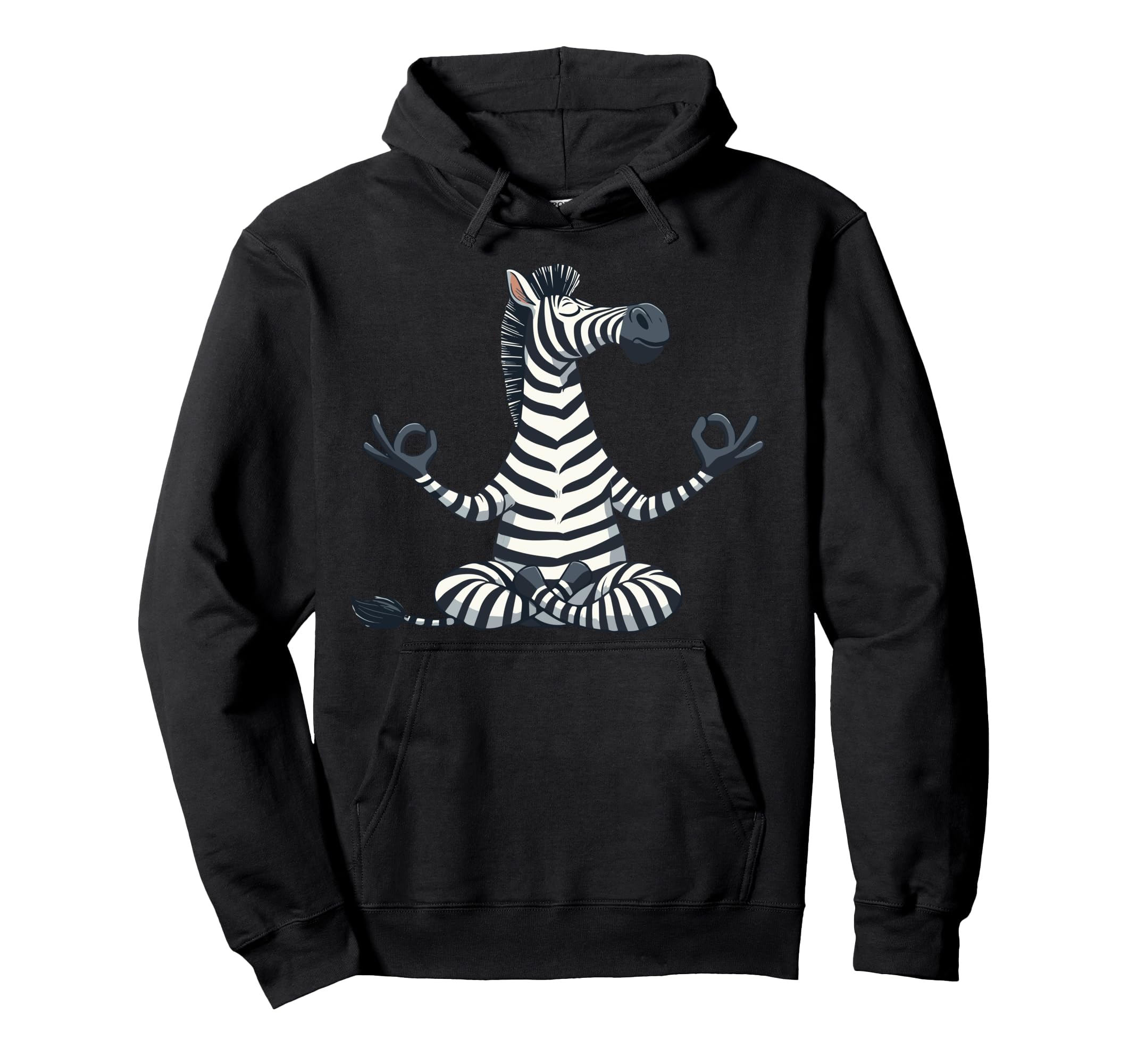 Meditation Zebra Yoga Pose Relaxing Hoodie - Novelty Apparel Men Women - T-Shirt, Sweatshirt, Hoodie