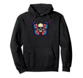 Antisocial Butterfly Funny Death Head Hoodie - Graphic Print for Adults - T-Shirt, Sweatshirt, Hoodie