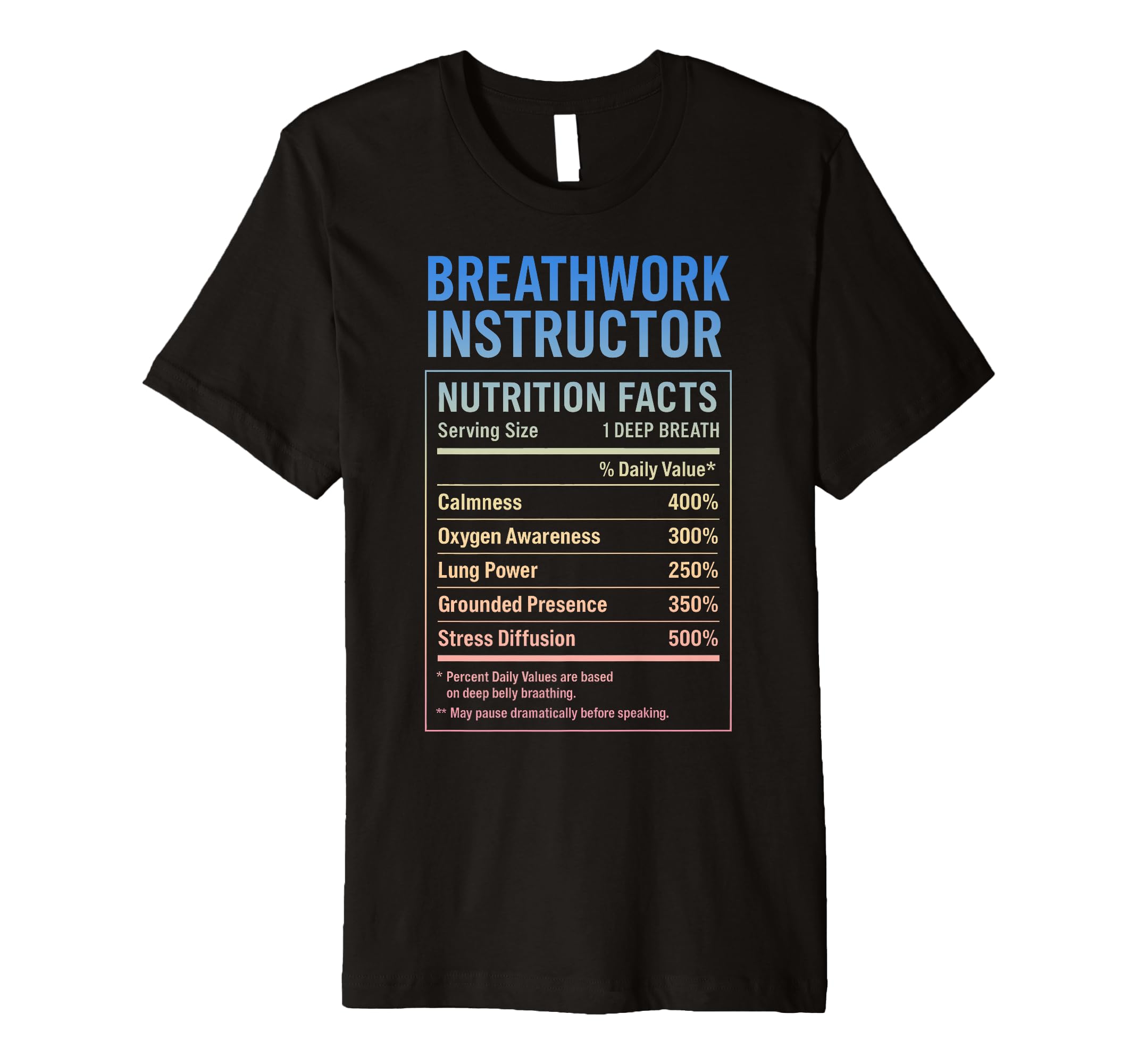 Breathwork Instructor Facts T-Shirt - Casual Everyday Wear Unisex - T-Shirt, Sweatshirt, Hoodie