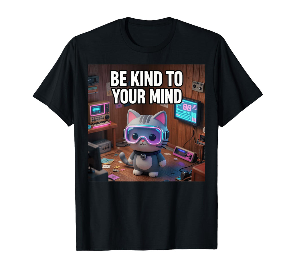 Be Kind To Your Mind Cat Meme T-Shirt - Graphic Print Men Women - T-Shirt, Sweatshirt, Hoodie