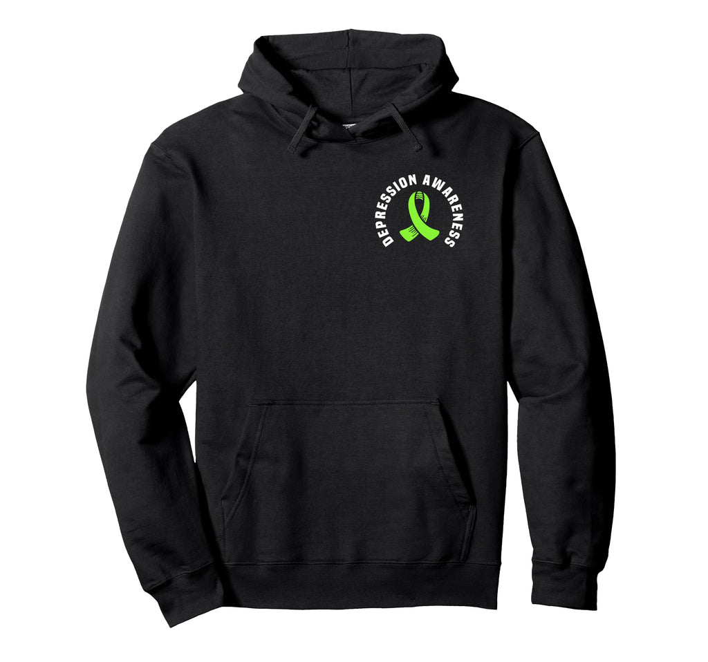 Depression Awareness Pocket Support Hoodie - Graphic Print for Adults - T-Shirt, Sweatshirt, Hoodie