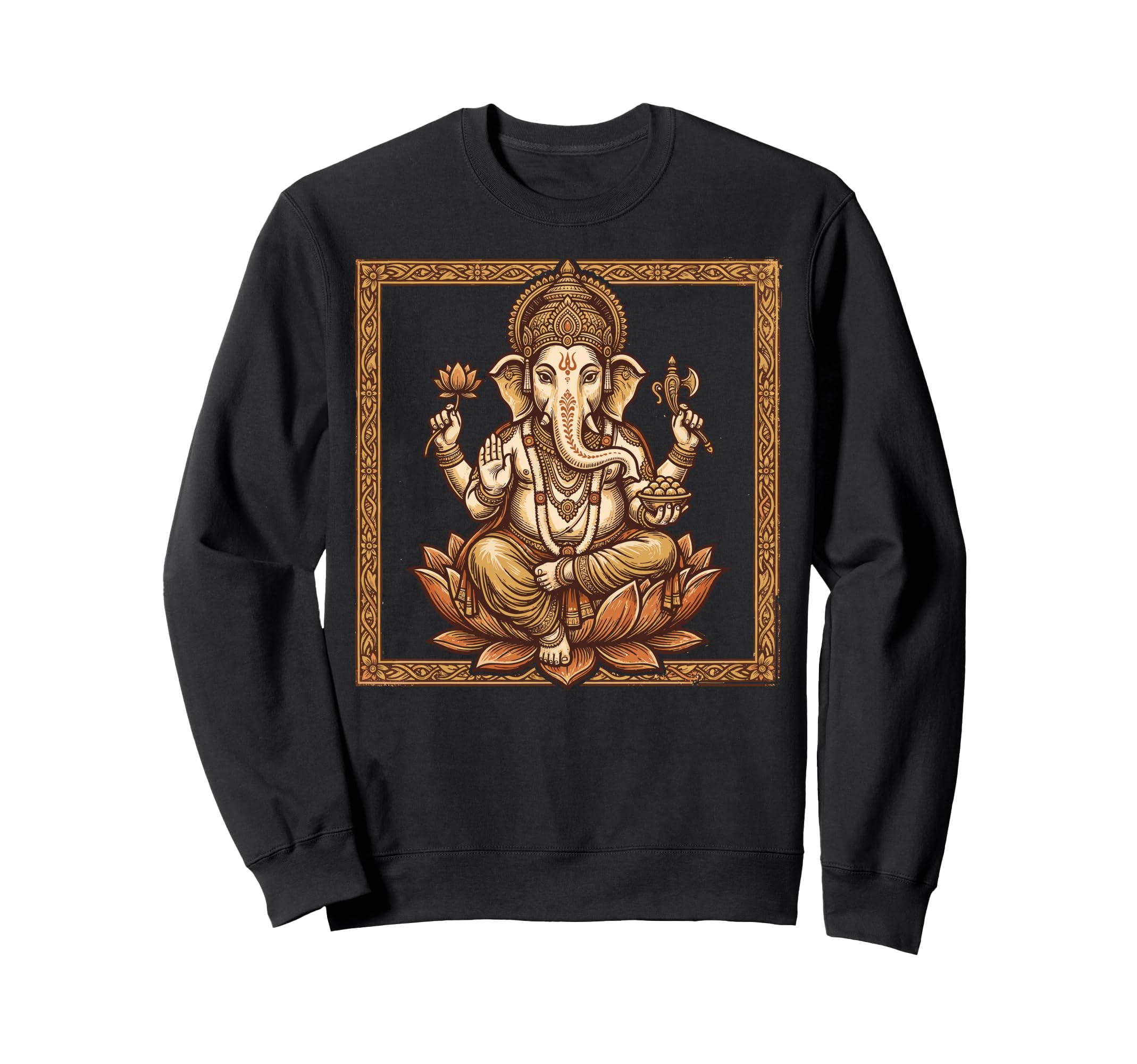 Ganesha Yoga Mandala Sweatshirt - Casual Everyday Wear for Adults - T-Shirt, Sweatshirt, Hoodie