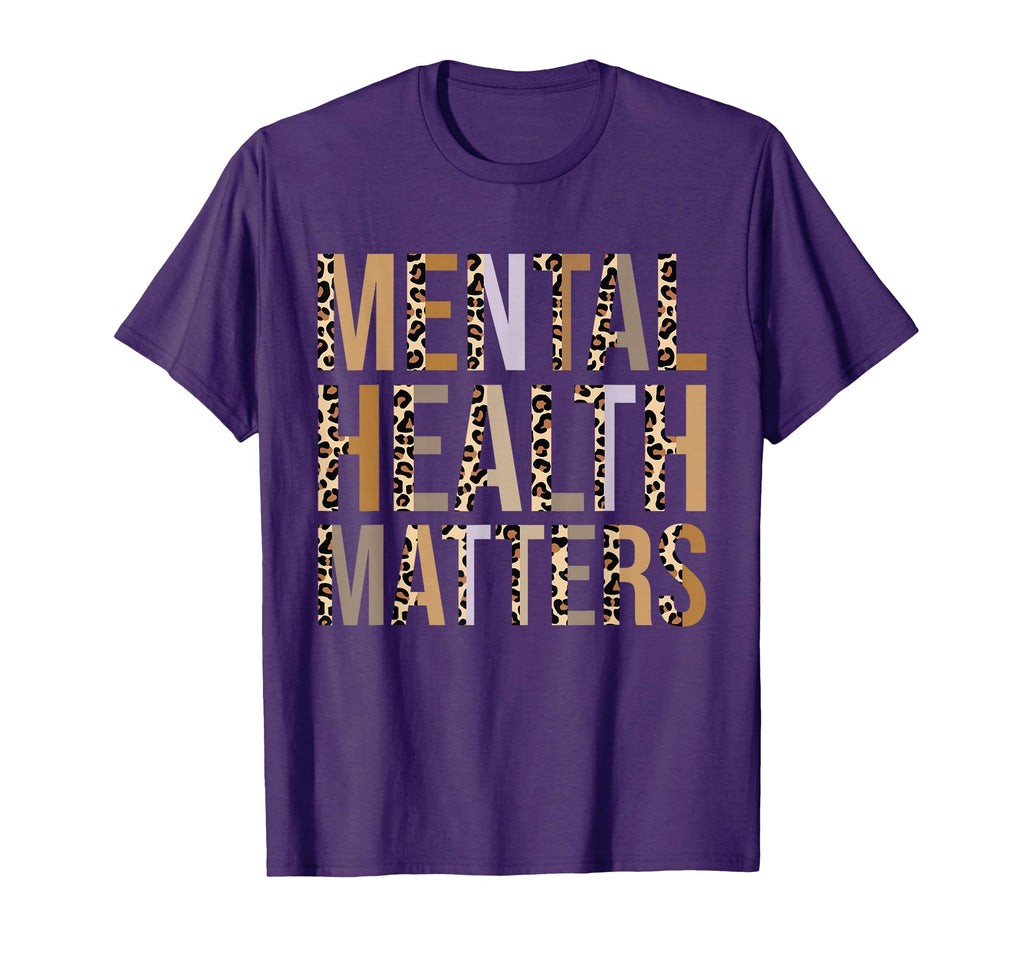 Mental Health Matters Leopard Mental T-Shirt - Streetwear Style for Adults - T-Shirt, Sweatshirt, Hoodie