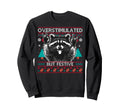 Overstimulated But Festive Sweatshirt - Minimalist Print for Adults - T-Shirt, Sweatshirt, Hoodie