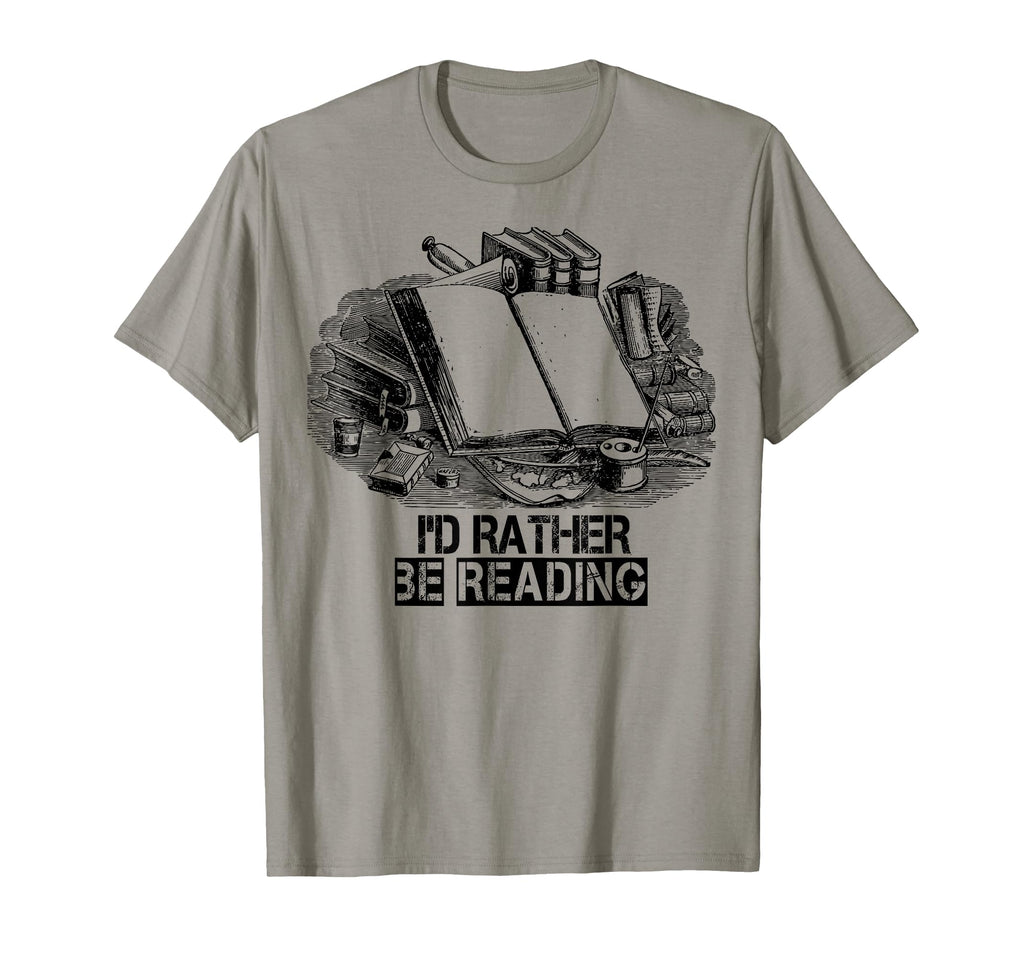 Id Rather Be Reading Books Bookworm T-Shirt - Minimalist Print Men Women - T-Shirt, Sweatshirt, Hoodie