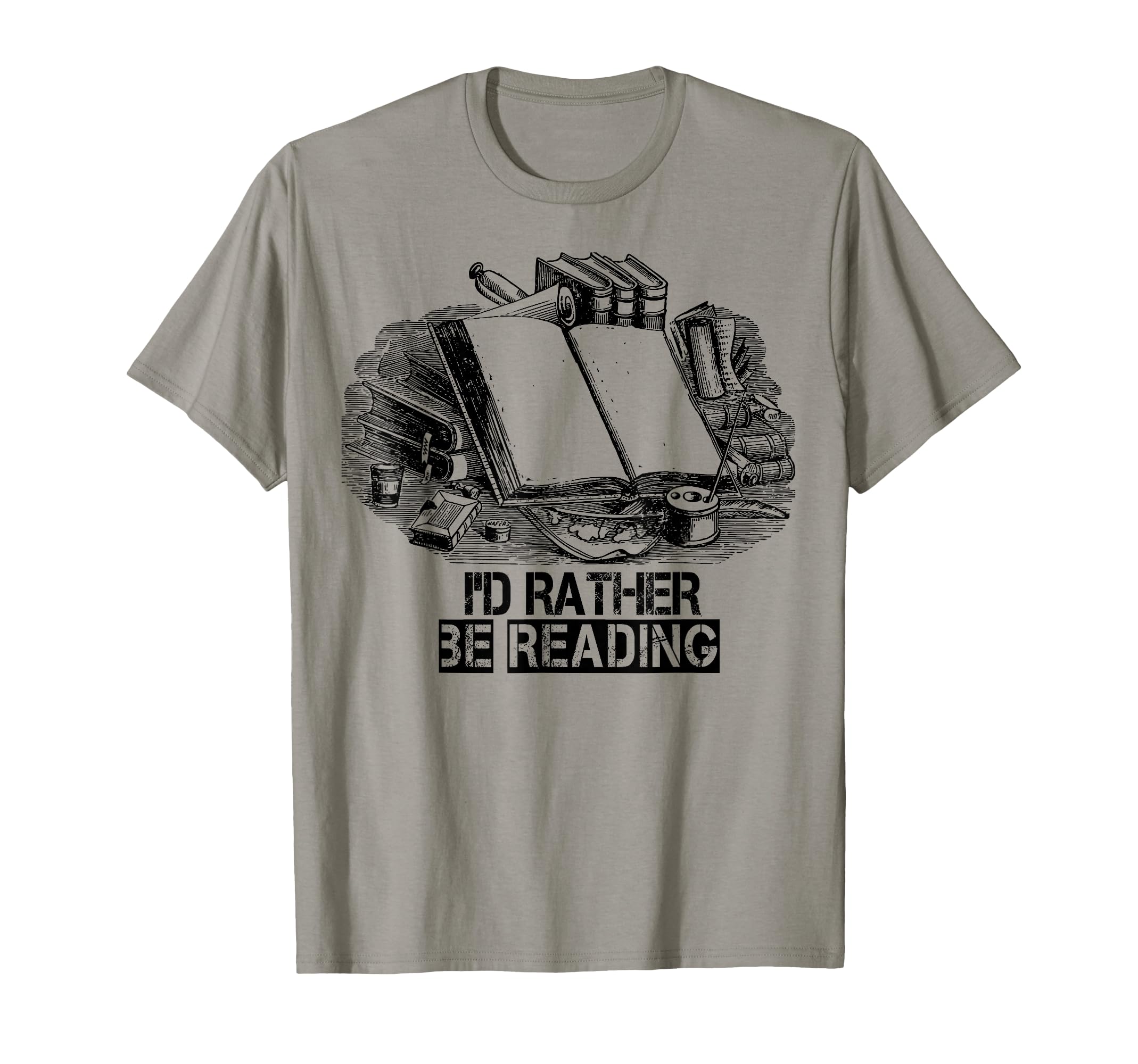 Id Rather Be Reading Books Bookworm T-Shirt - Minimalist Print Men Women - T-Shirt, Sweatshirt, Hoodie