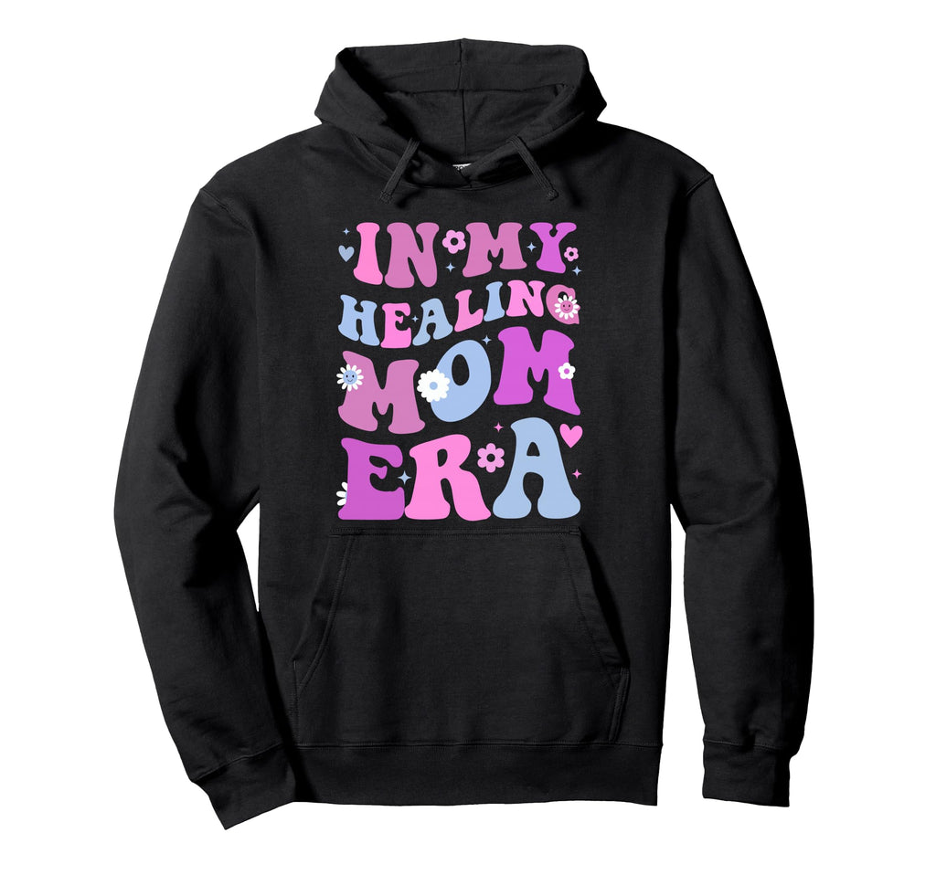 My Healing Mom Era Groovy Mental Hoodie - Novelty Apparel for Adults - T-Shirt, Sweatshirt, Hoodie
