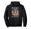 Books Are Magic Book Dragon Reading Hoodie - Graphic Print for Adults - T-Shirt, Sweatshirt, Hoodie