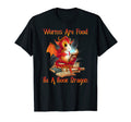 Be Book Dragon Not Book Worm Cartoon T-Shirt - Novelty Apparel Unisex - T-Shirt, Sweatshirt, Hoodie