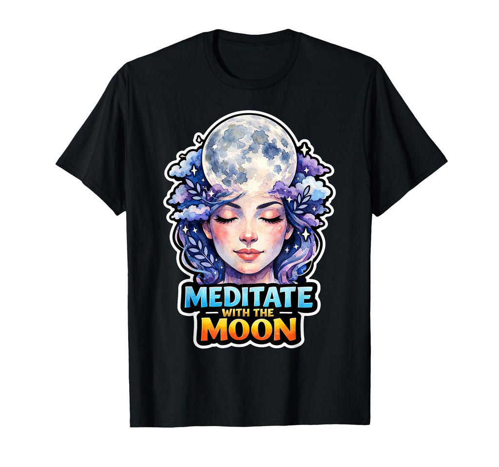 Moon Meditation Lunar Mindfulness T-Shirt - Streetwear Style Men Women - T-Shirt, Sweatshirt, Hoodie